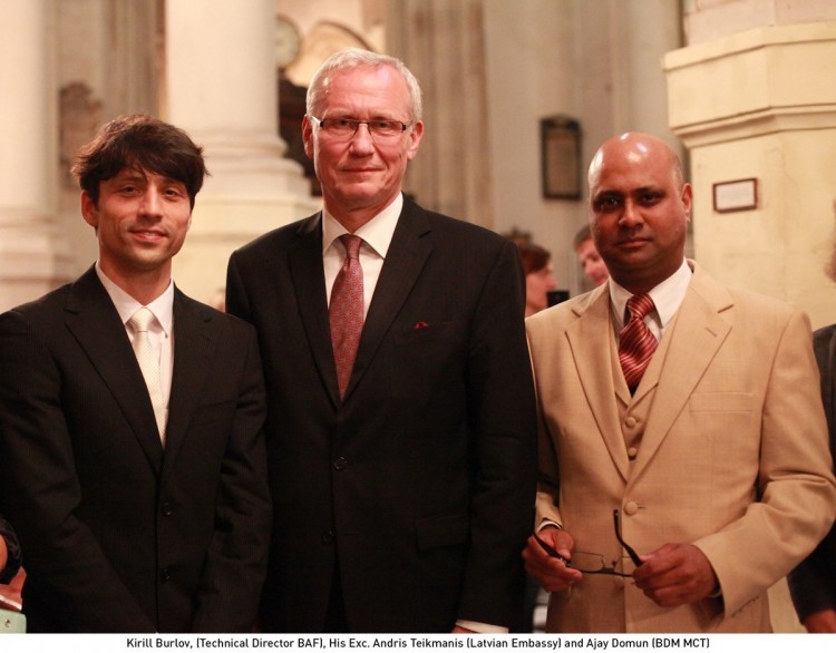 Kirill Burlov, Technical Director, His Excellency Andris Teikmanis and Ajay Domun,Magna Carta